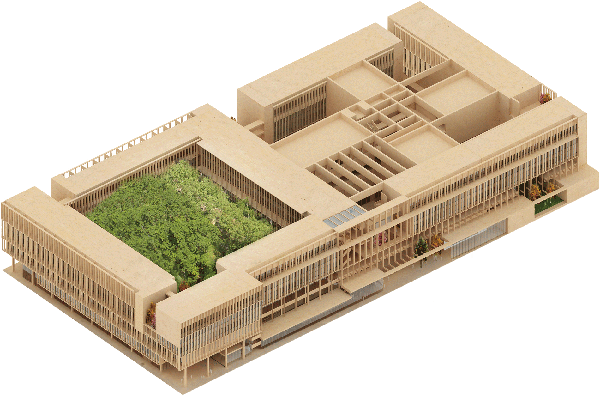Plan axonométrique IMT Saclay
