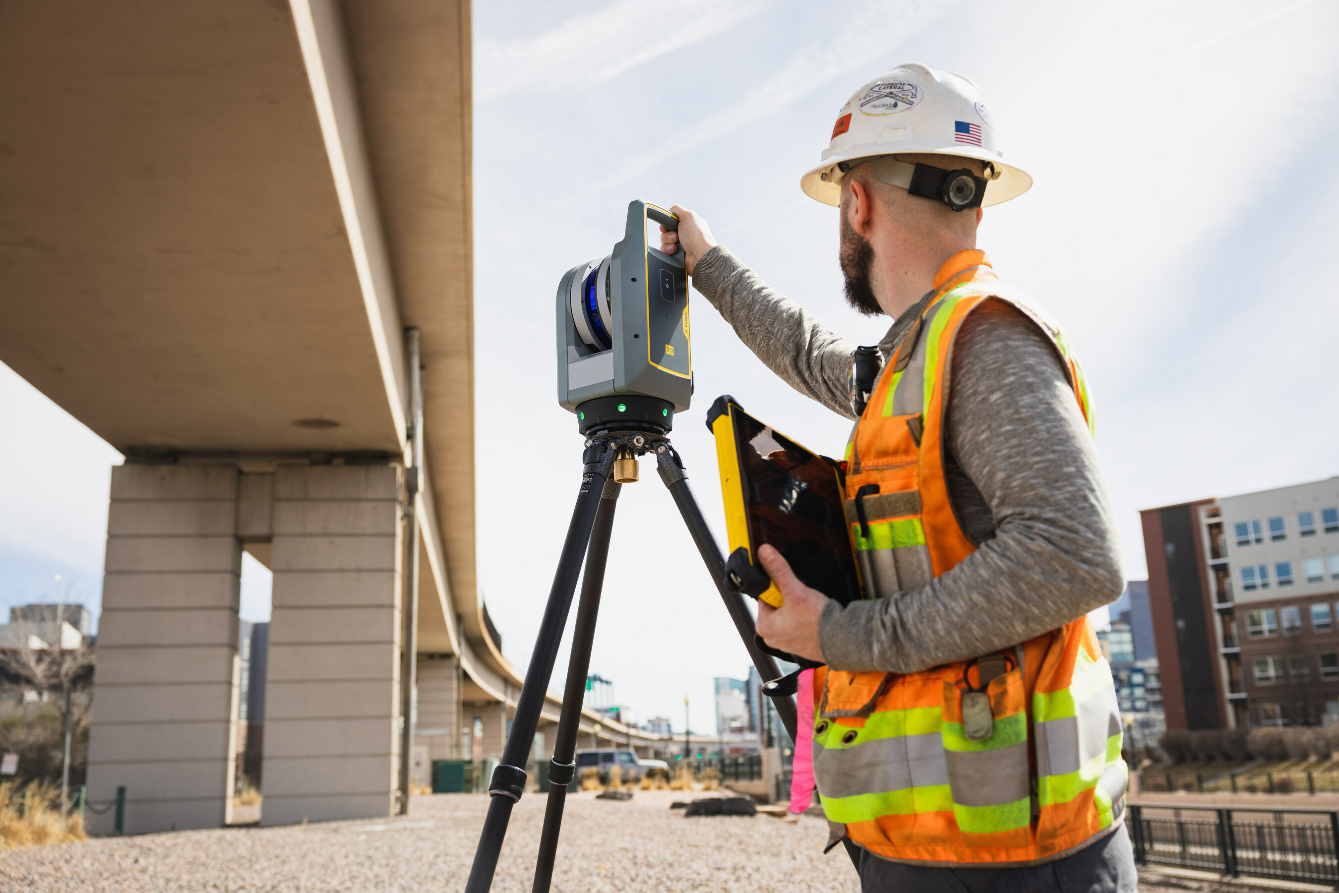 Trimble X9 en action sur chantier